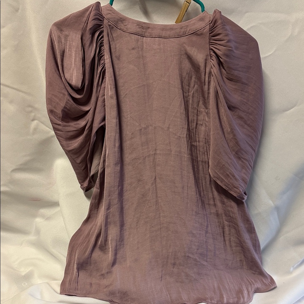 Naked Zebra Dusty Pink Draped Blouse